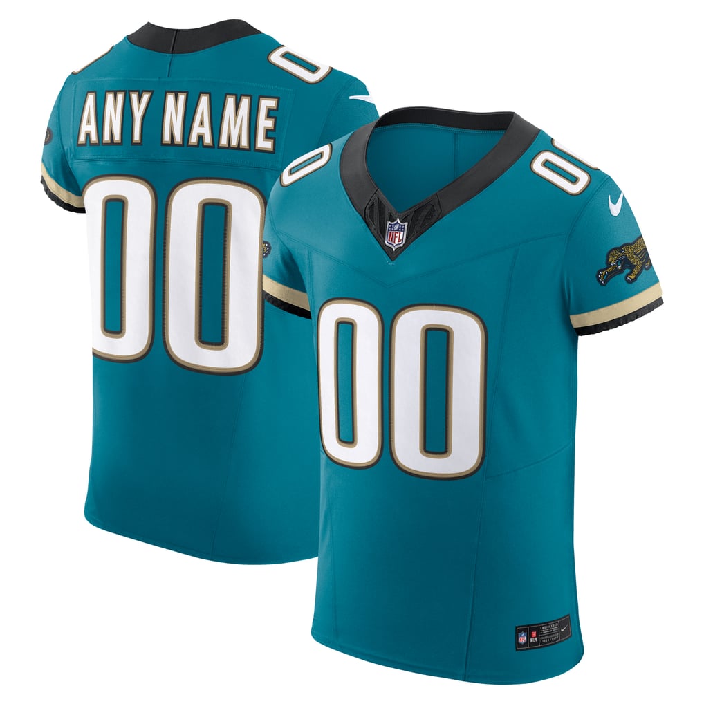 Men's Jacksonville Jaguars Teal Alternate Vapor F.U.S.E. Elite Custom Jersey