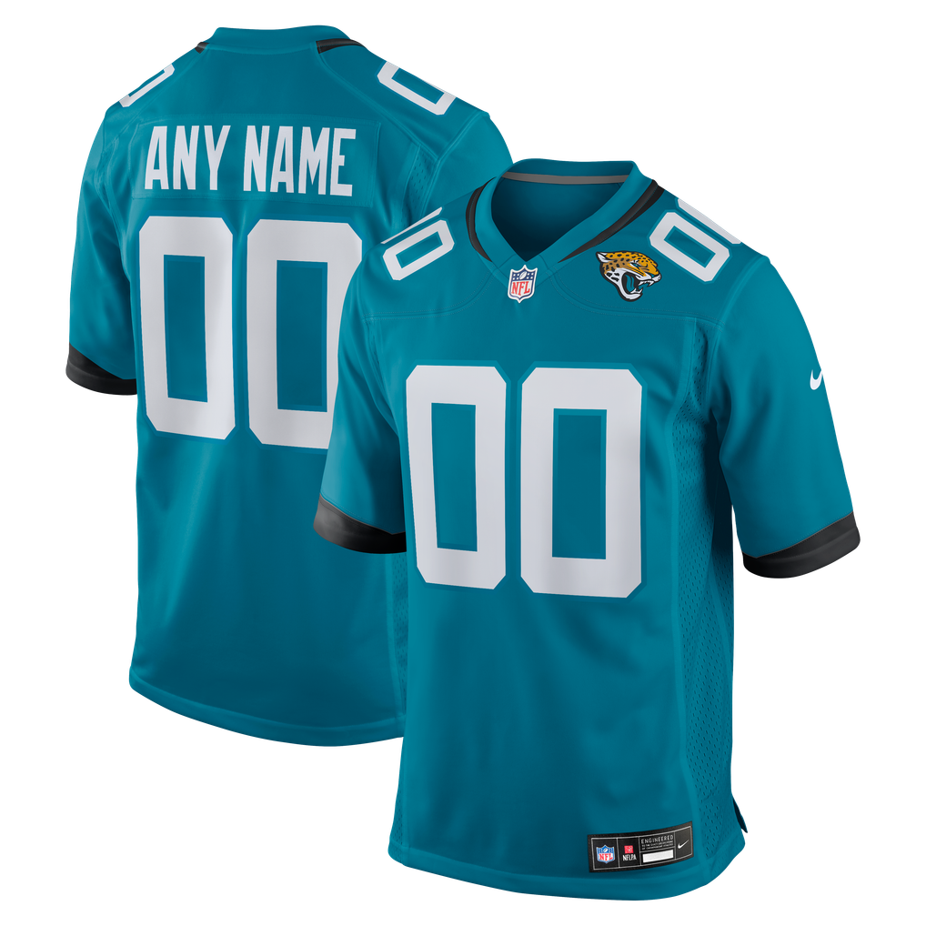 Men's Jacksonville Jaguars Teal Custom Game Jersey