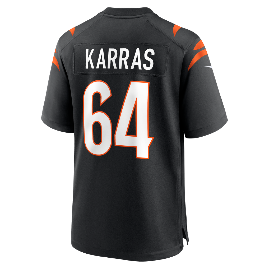 Men's Cincinnati Bengals Ted Karras Black Game Player Jersey