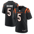 Men's Cincinnati Bengals Tee Higgins Black Game Player Jersey