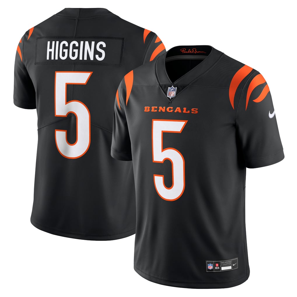 Men's Cincinnati Bengals Tee Higgins Black Vapor Untouchable Limited Jersey
