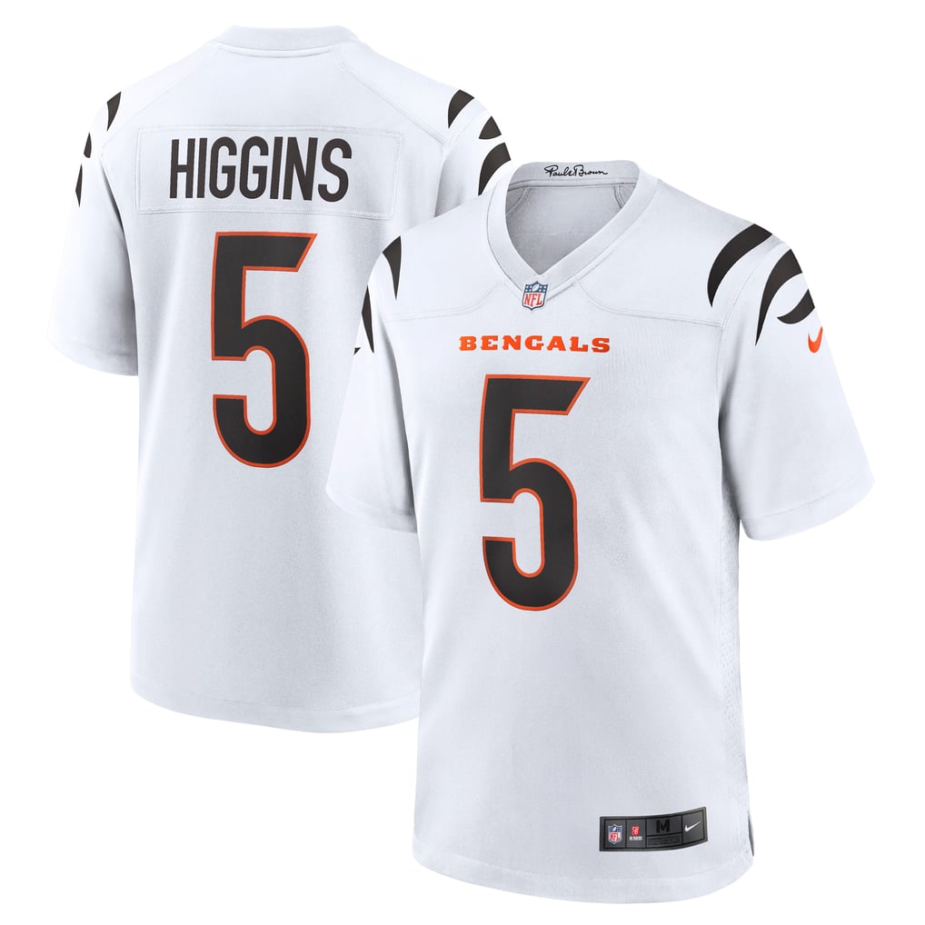 Men's Cincinnati Bengals Tee Higgins White Game Jersey