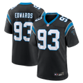Men's Carolina Panthers TeRah Edwards Black Team Game Jersey