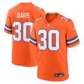 Men's Denver Broncos Terrell Davis Orange Retired Player Alternate Game Jersey