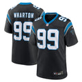 Men's Carolina Panthers Tershawn Wharton Black Team Game Jersey