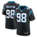 Men's Carolina Panthers Tershawn Wharton Black Team Game Jersey