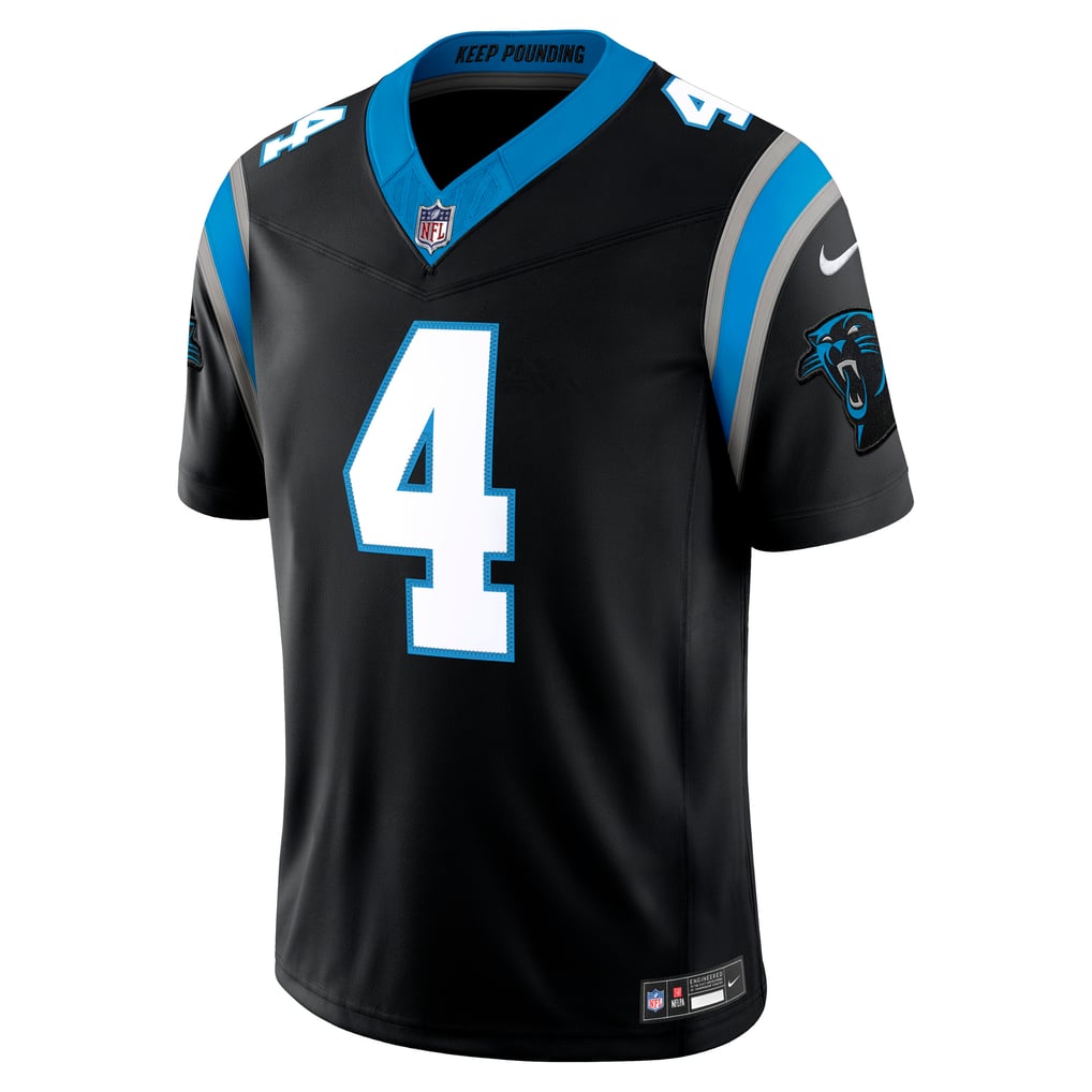 Men's Carolina Panthers Tetairoa McMillan Black Team Vapor F.U.S.E. Stitched Limited Jersey