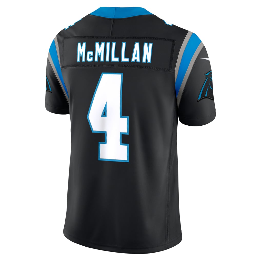 Men's Carolina Panthers Tetairoa McMillan Black Team Vapor F.U.S.E. Stitched Limited Jersey