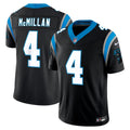 Men's Carolina Panthers Tetairoa McMillan Black Team Vapor F.U.S.E. Stitched Limited Jersey