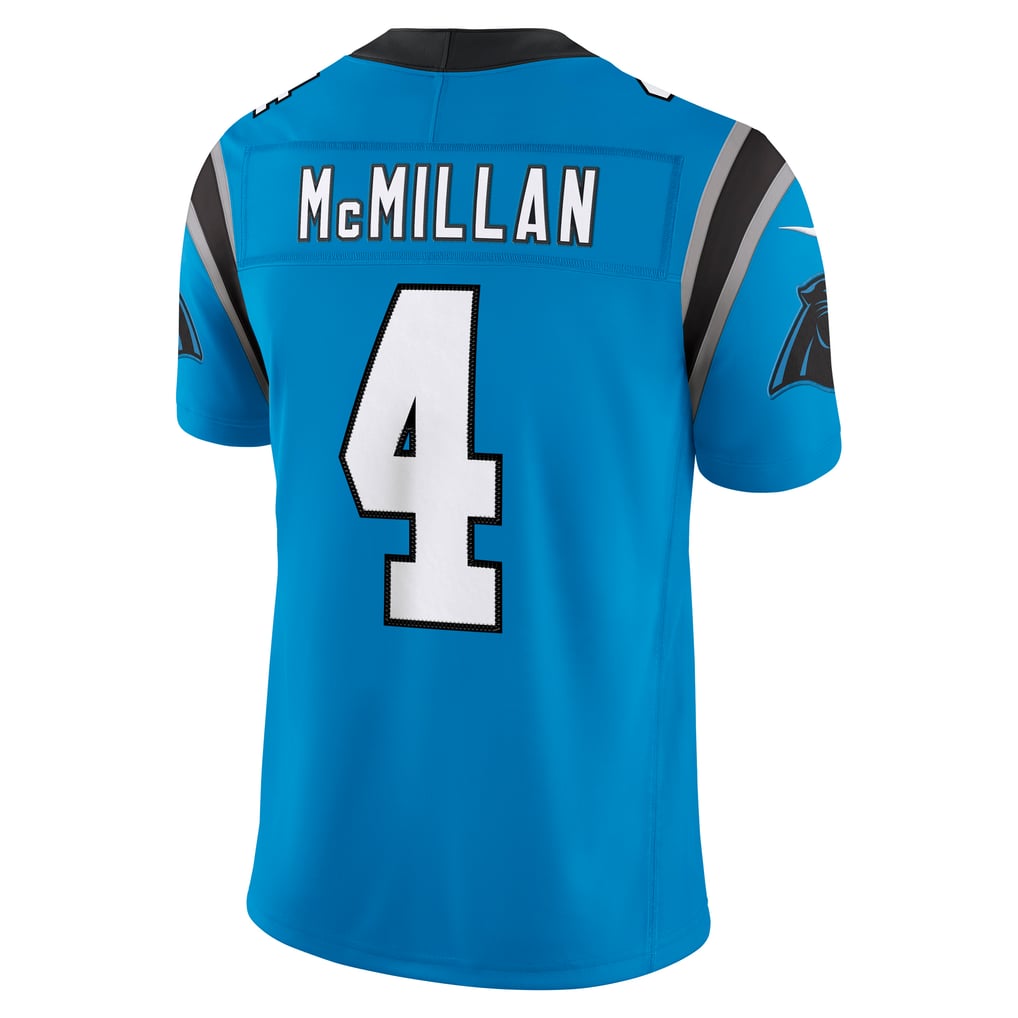 Men's Carolina Panthers Tetairoa McMillan Blue Alternate Vapor F.U.S.E. Stitched Limited Jersey