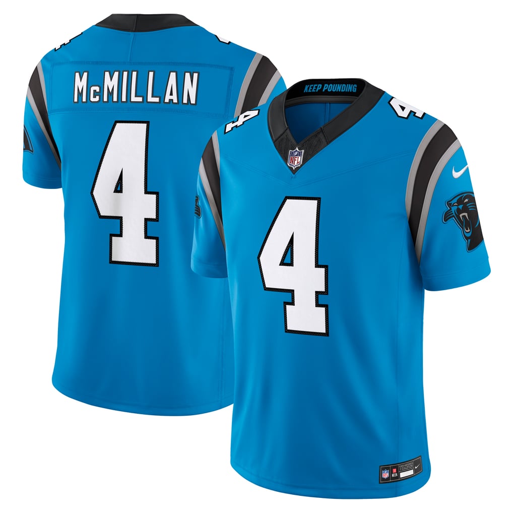 Men's Carolina Panthers Tetairoa McMillan Blue Alternate Vapor F.U.S.E. Stitched Limited Jersey