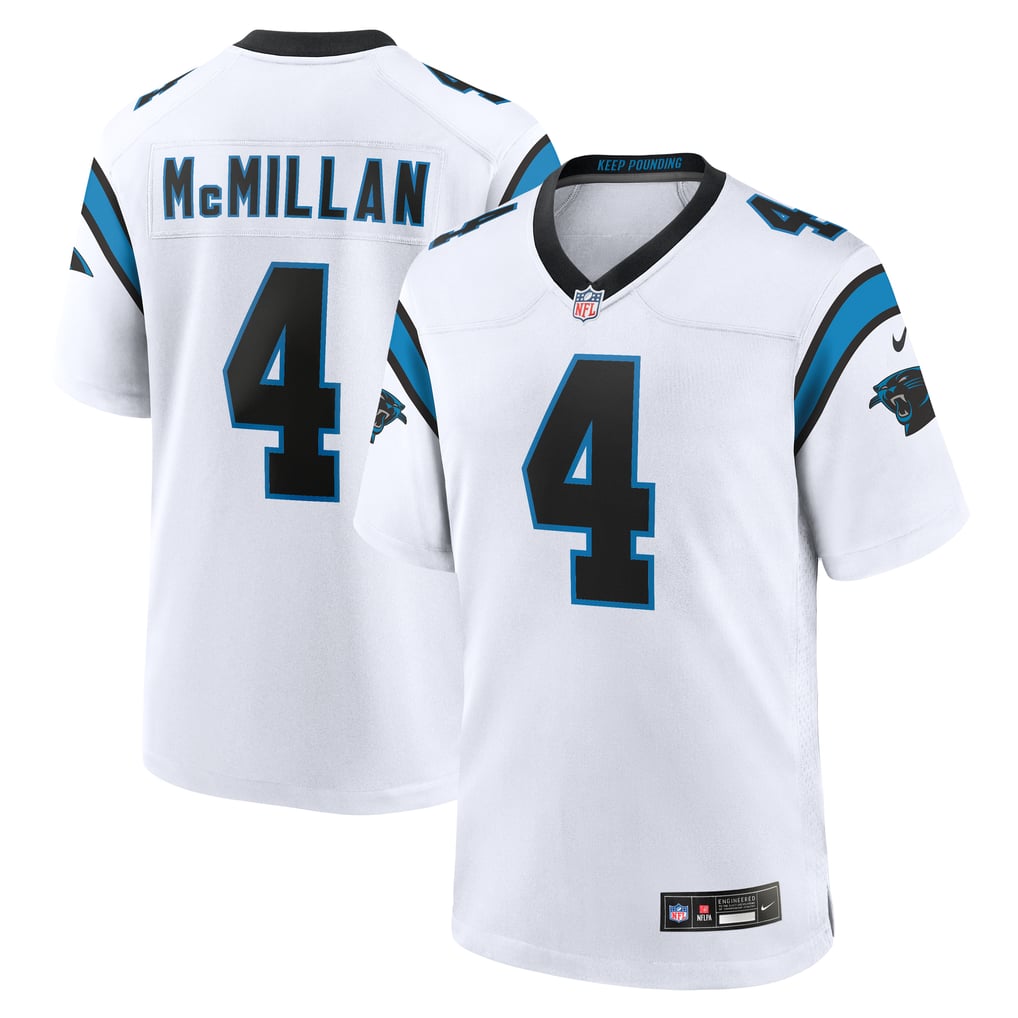 Men's Carolina Panthers Tetairoa McMillan White Game Jersey