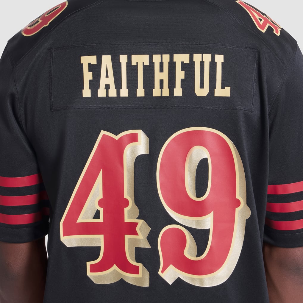 Men's San Francisco 49ers The Faithful Black Rivalries Collection Game Jersey