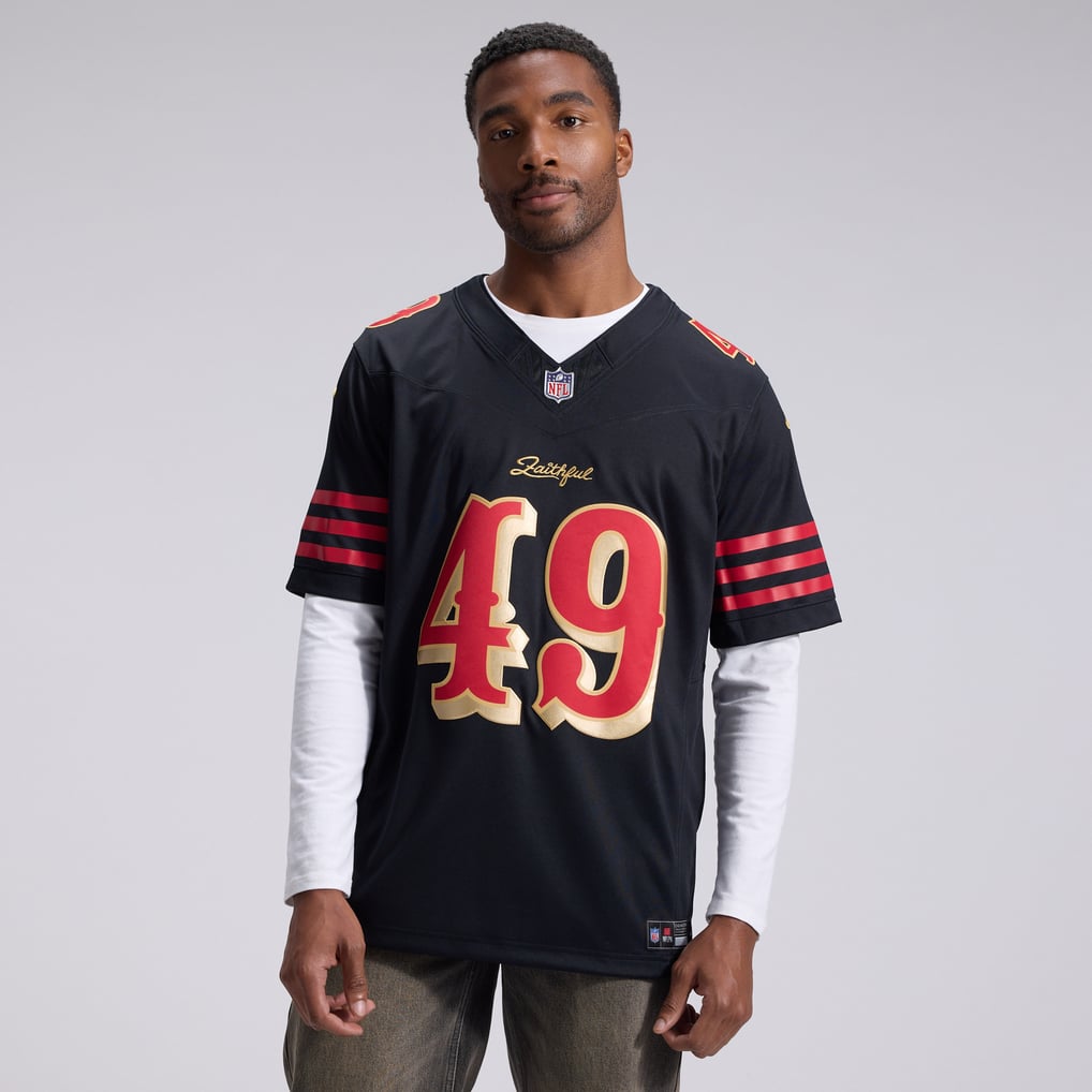 Men's San Francisco 49ers The Faithful Black Rivalries Collection Stitched Limited Jersey