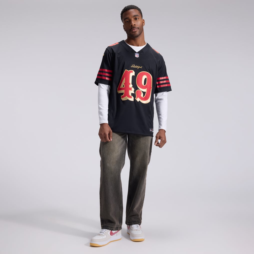 Men's San Francisco 49ers The Faithful Black Rivalries Collection Stitched Limited Jersey