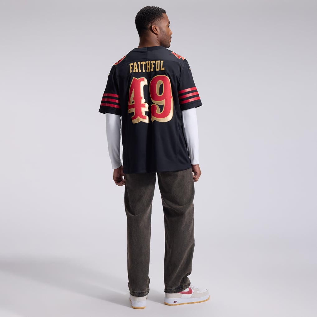Men's San Francisco 49ers The Faithful Black Rivalries Collection Stitched Limited Jersey