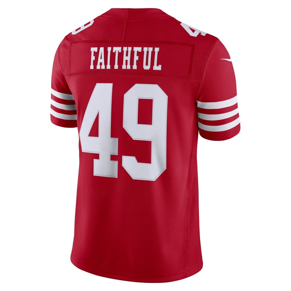 Men's San Francisco 49ers The Faithful Scarlet Team Vapor F.U.S.E. Stitched Limited Jersey