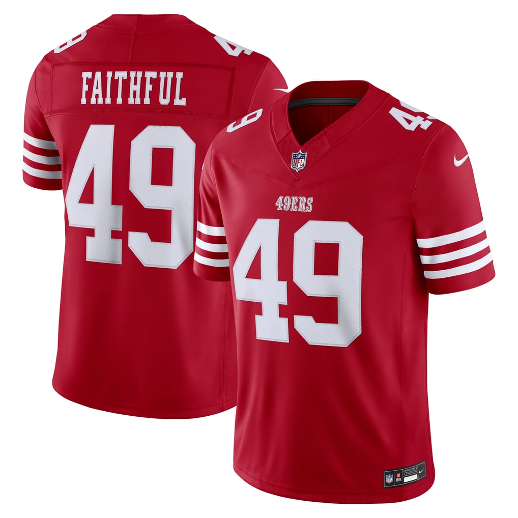 Men's San Francisco 49ers The Faithful Scarlet Team Vapor F.U.S.E. Stitched Limited Jersey