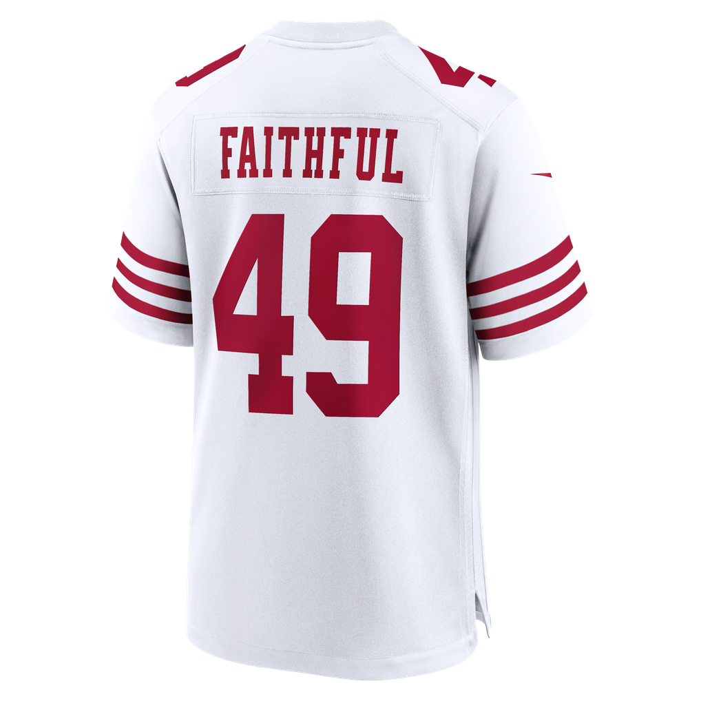 Men's San Francisco 49ers The Faithful White 80th Anniversary Game Jersey