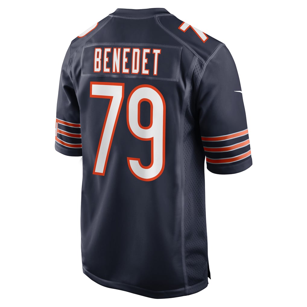 Men's Chicago Bears Theo Benedet Navy Team Game Jersey