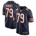 Men's Chicago Bears Theo Benedet Navy Team Game Jersey