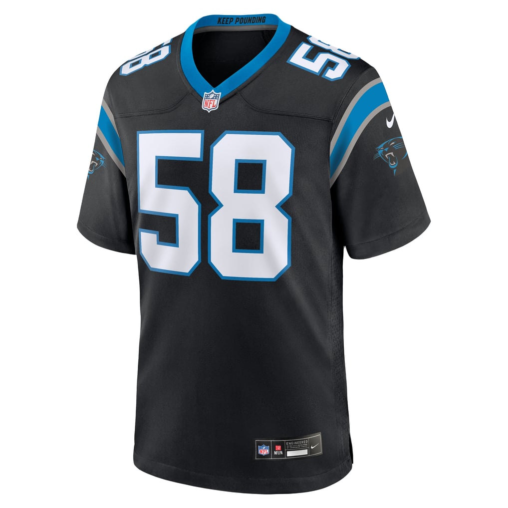 Men's Carolina Panthers Thomas Davis Sr. Black Team Retired Game Jersey
