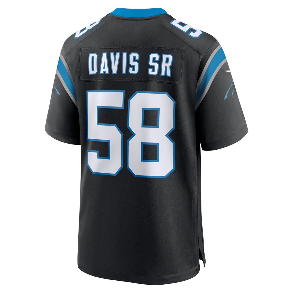 Men's Carolina Panthers Thomas Davis Sr. Black Team Retired Game Jersey