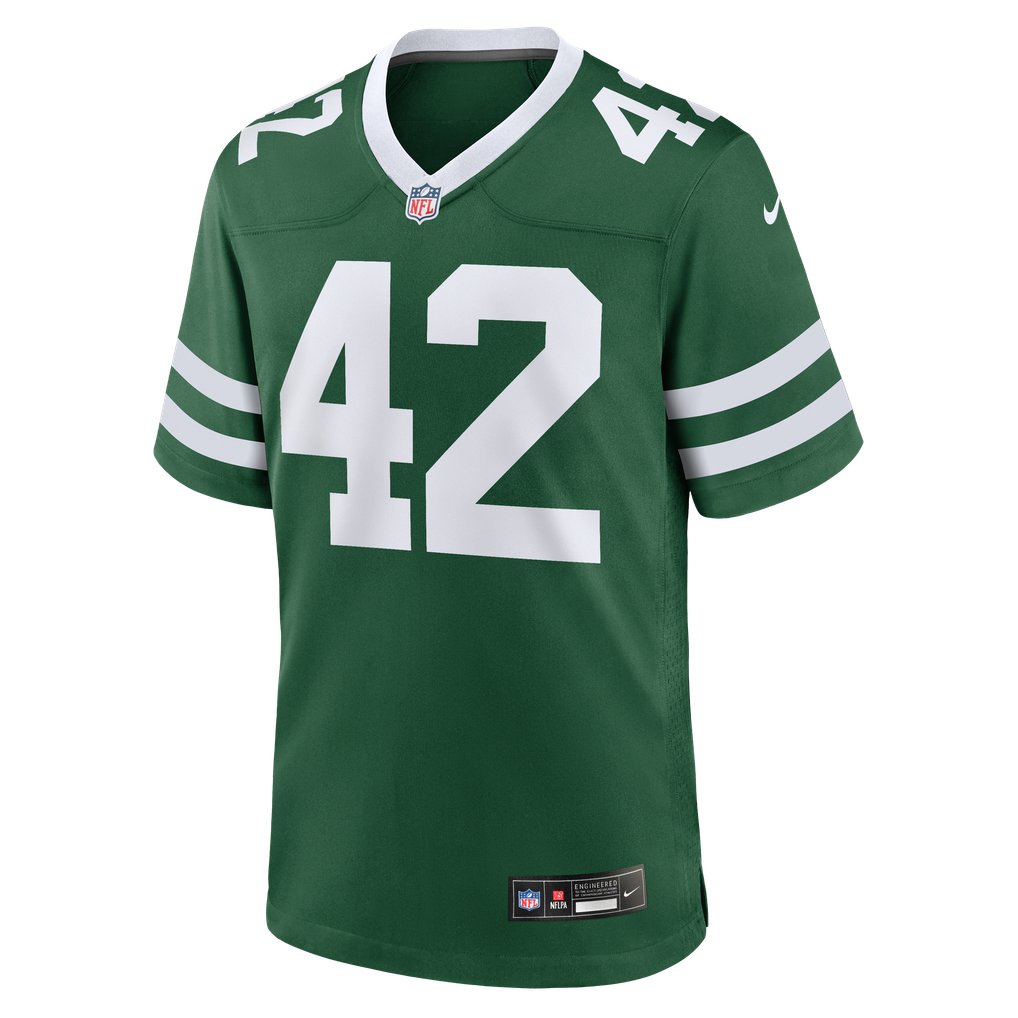 Men's New York Jets Thomas Hennessy Legacy Green Team Game Jersey