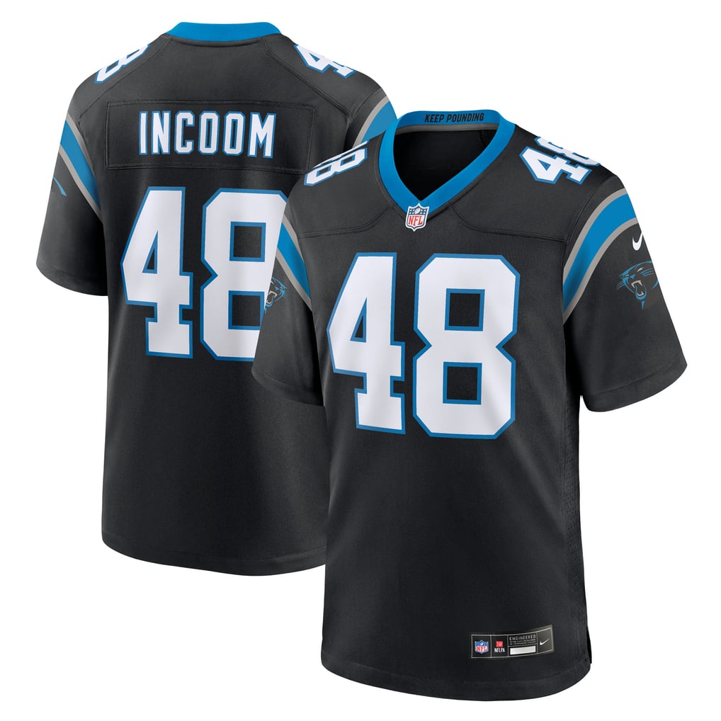 Men's Carolina Panthers Thomas Incoom Black Team Game Jersey