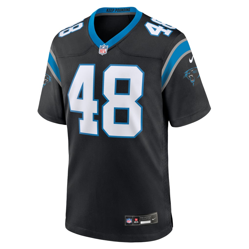 Men's Carolina Panthers Thomas Incoom Black Team Game Jersey
