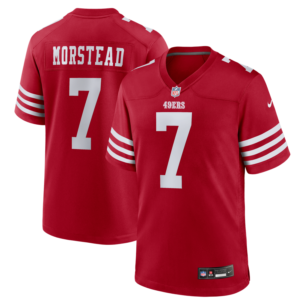 Men's San Francisco 49ers Thomas Morstead Scarlet Team Game Jersey