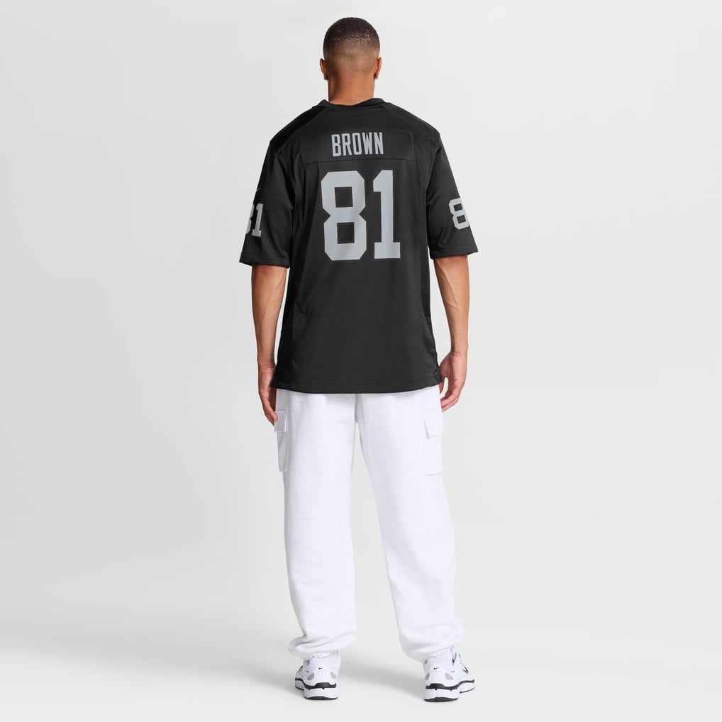 Men's Las Vegas Raiders Tim Brown Black Game Retired Player Jersey