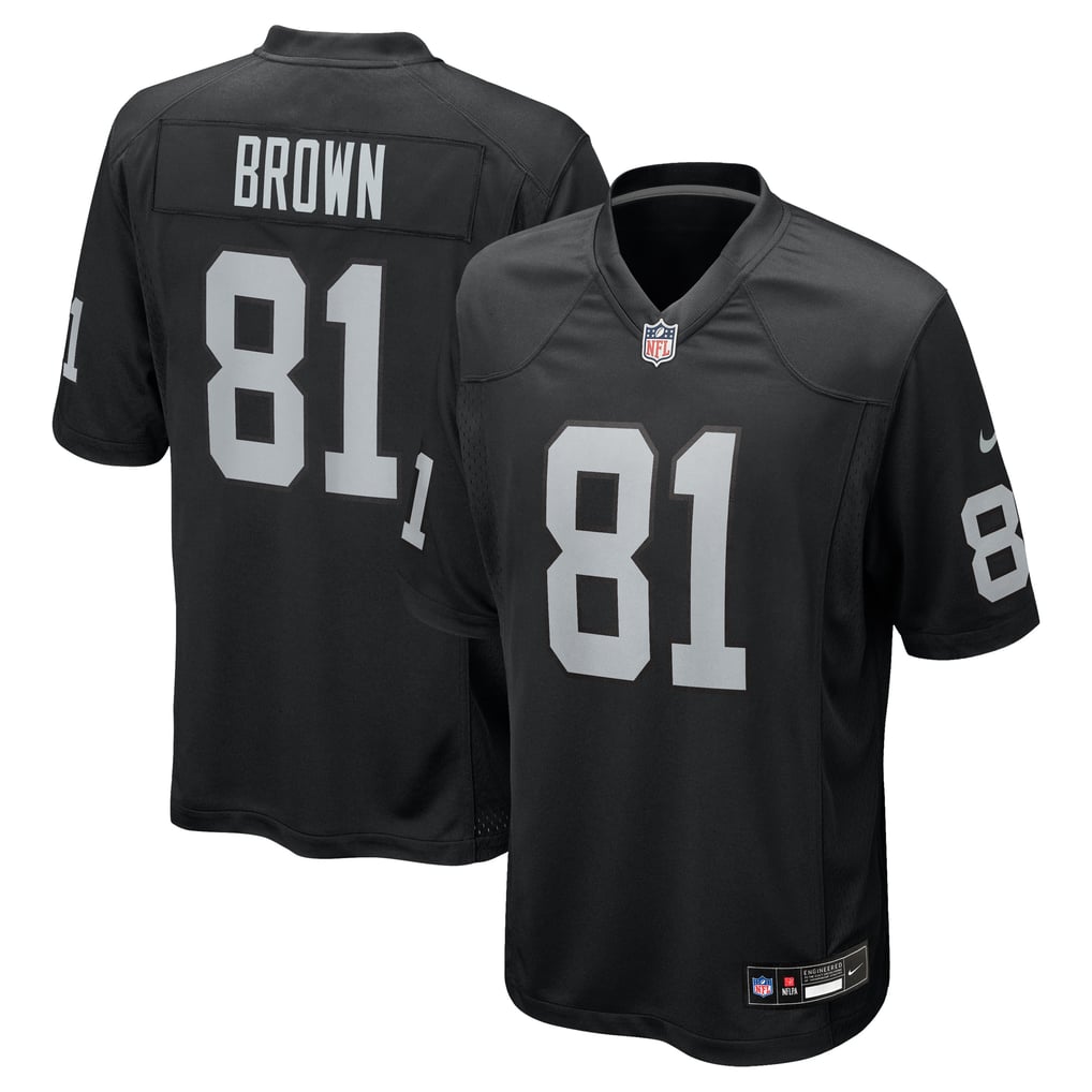 Men's Las Vegas Raiders Tim Brown Black Game Retired Player Jersey