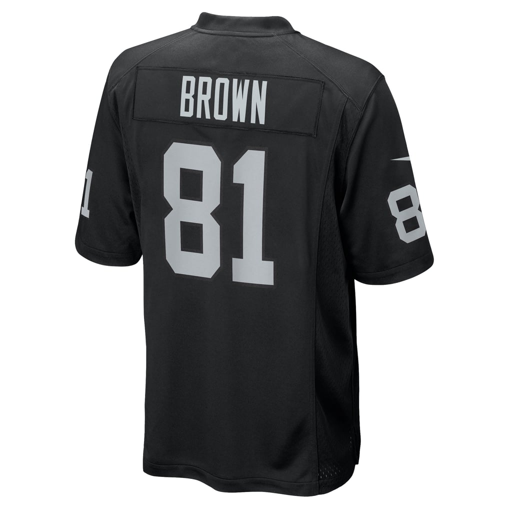 Men's Las Vegas Raiders Tim Brown Black Game Retired Player Jersey