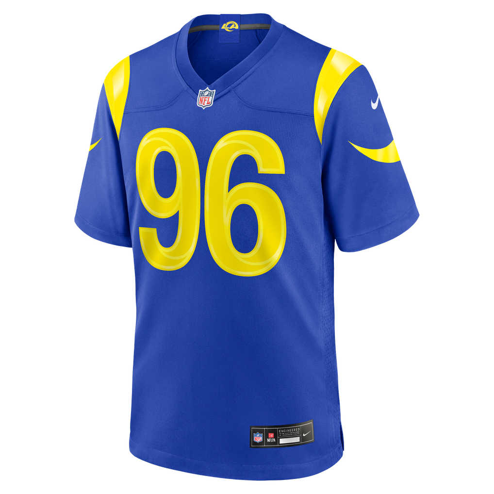 Men's Los Angeles Rams Tim Keenan III Royal Team Game Jersey
