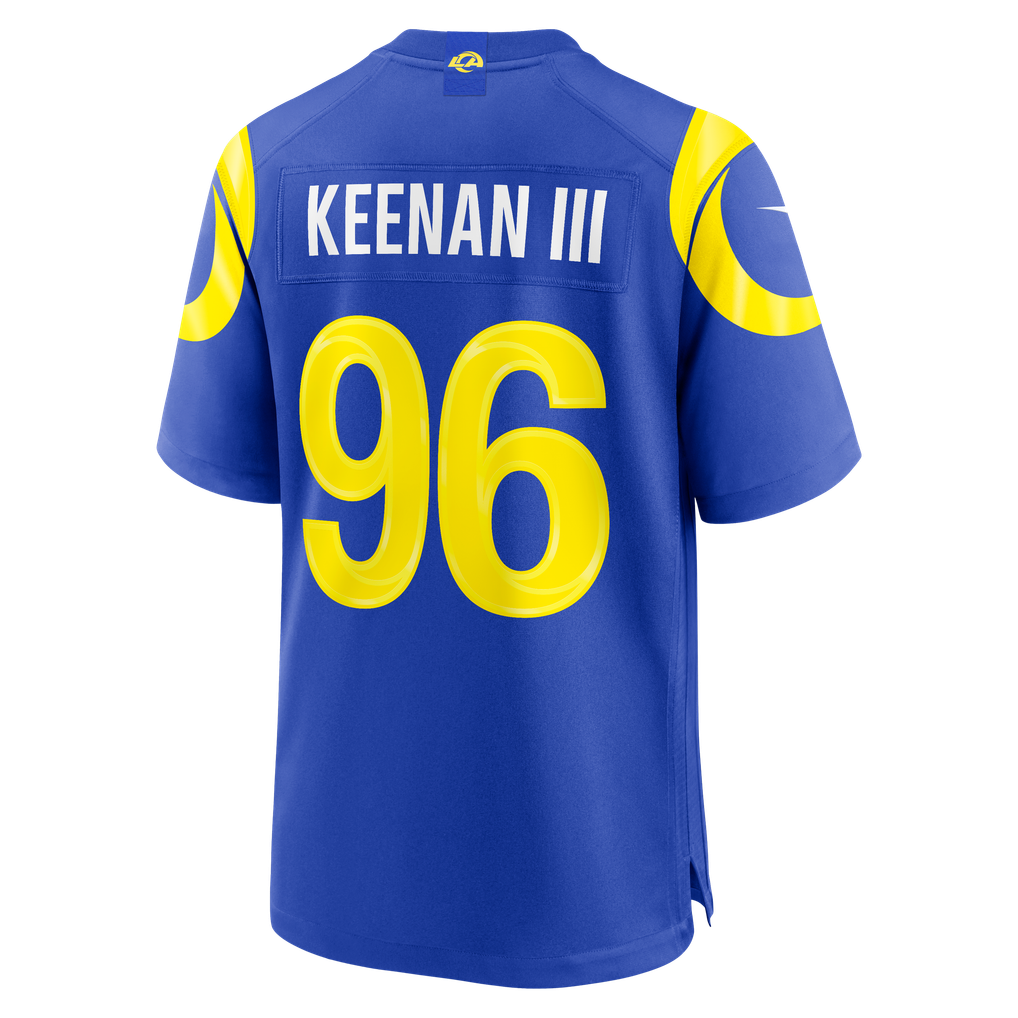 Men's Los Angeles Rams Tim Keenan III Royal Team Game Jersey