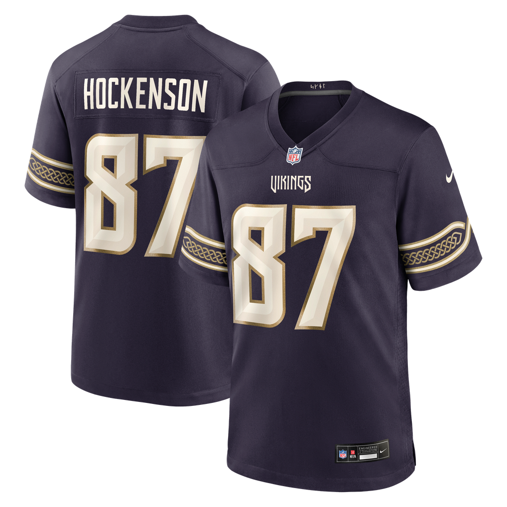 Men's Minnesota Vikings T.J. Hockenson Purple 2026 Rivalries Collection Game Jersey