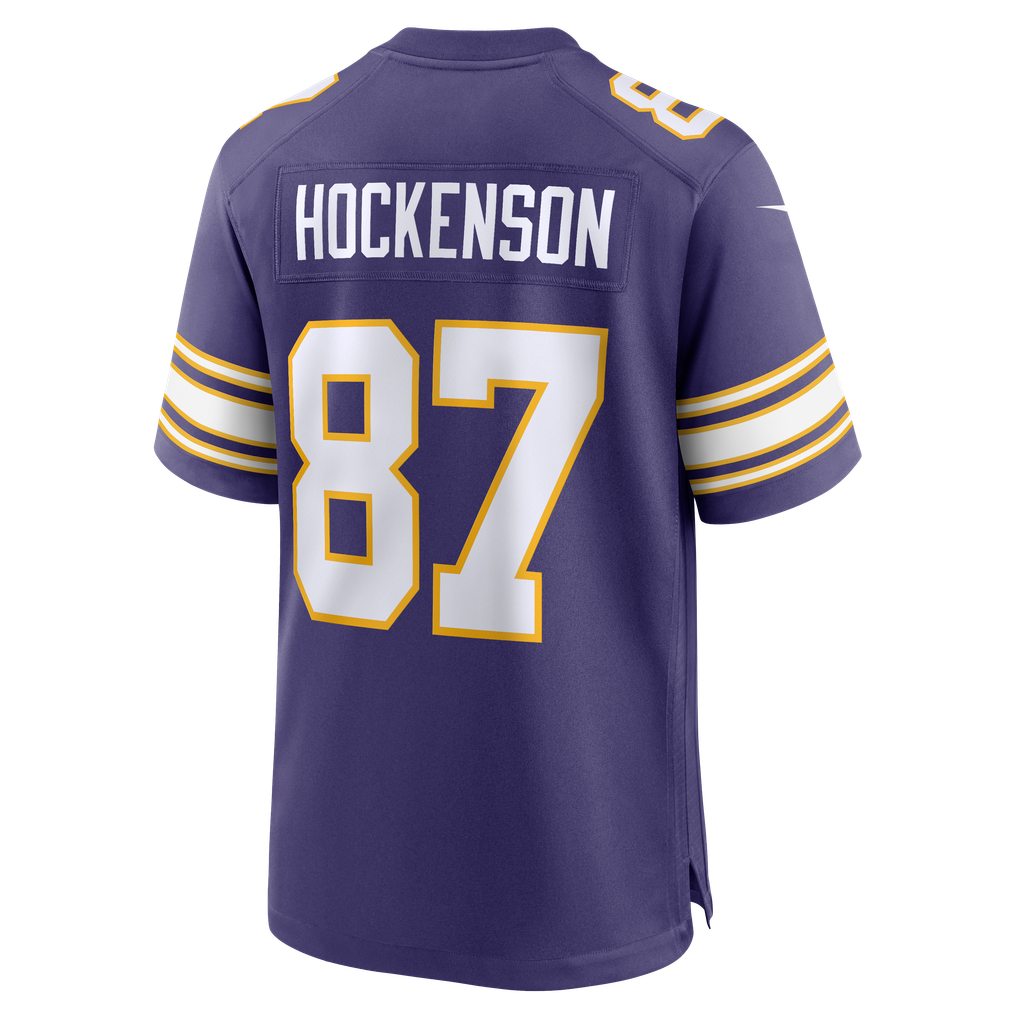 Men's Minnesota Vikings T.J. Hockenson Purple Classic Player Game Jersey