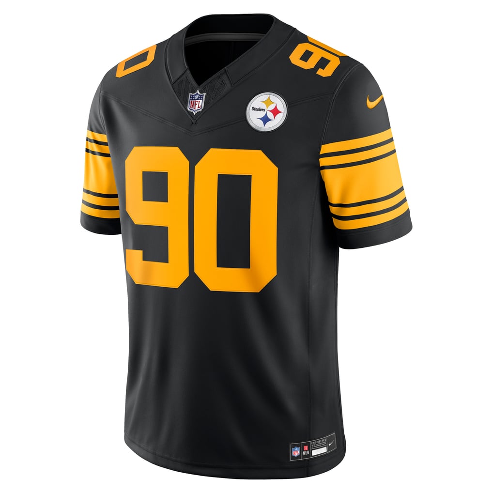 Men's Pittsburgh Steelers T.J. Watt Black Alternate Vapor F.U.S.E. Stitched Limited Jersey