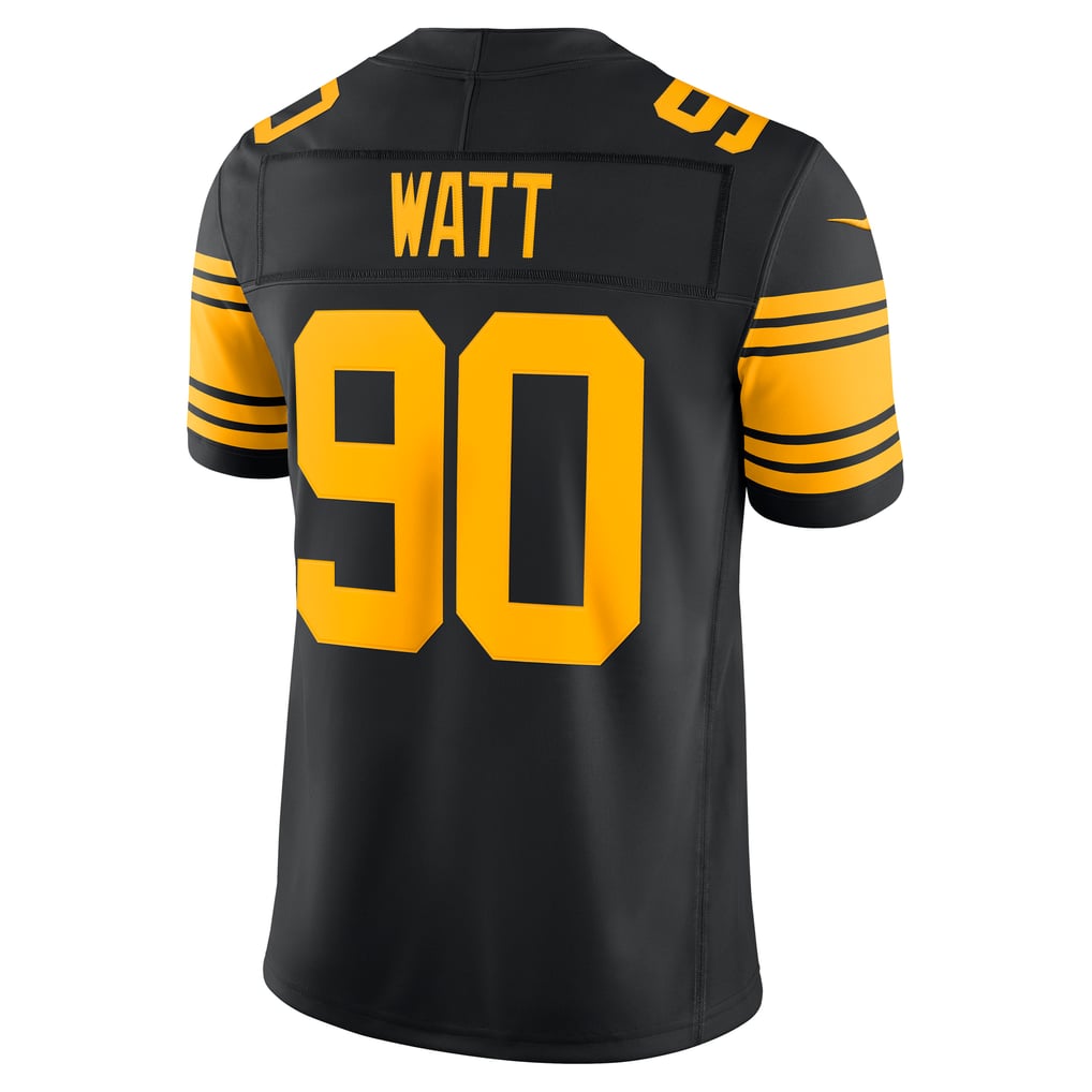 Men's Pittsburgh Steelers T.J. Watt Black Alternate Vapor F.U.S.E. Stitched Limited Jersey