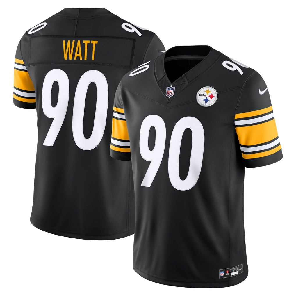 Men's Pittsburgh Steelers T.J. Watt Black Team Vapor F.U.S.E. Stitched Limited Jersey