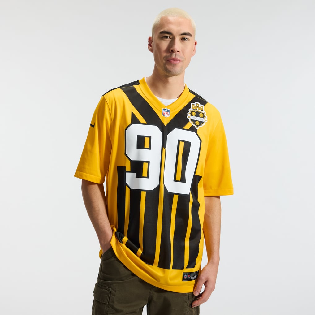 Men's Pittsburgh Steelers T.J. Watt Gold Alternate 1933 Throwback Game Jersey