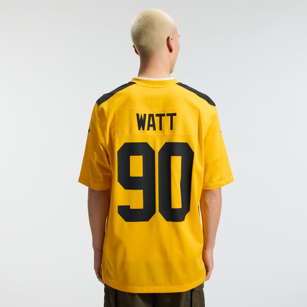 Men's Pittsburgh Steelers T.J. Watt Gold Alternate 1933 Throwback Game Jersey