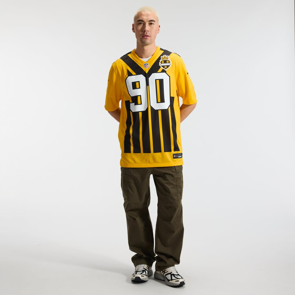 Men's Pittsburgh Steelers T.J. Watt Gold Alternate 1933 Throwback Game Jersey