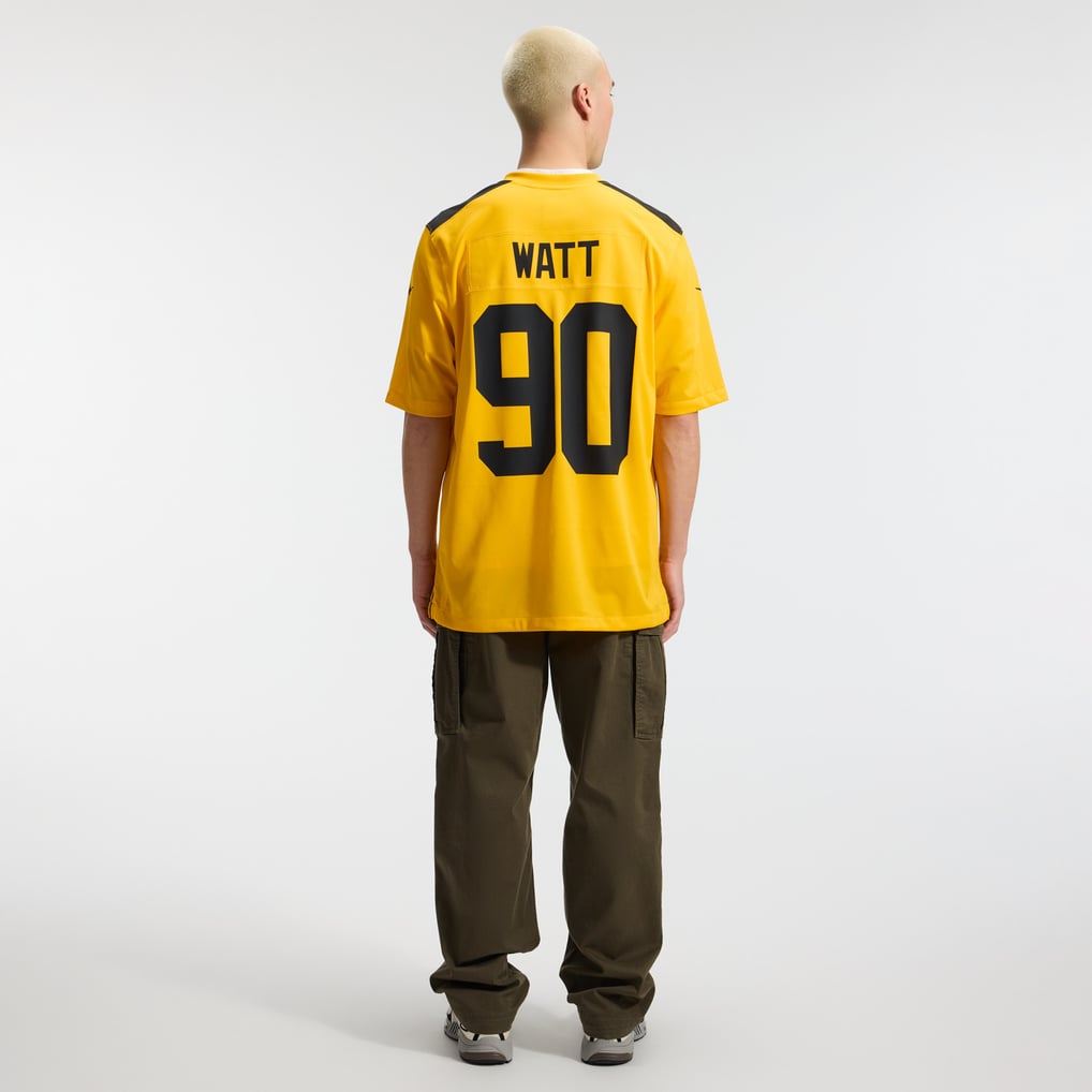 Men's Pittsburgh Steelers T.J. Watt Gold Alternate 1933 Throwback Game Jersey