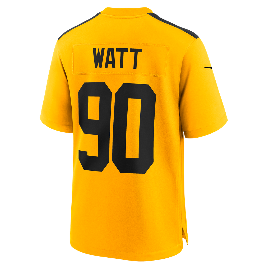 Men's Pittsburgh Steelers T.J. Watt Gold Alternate 1933 Throwback Game Jersey