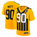 Men's Pittsburgh Steelers T.J. Watt Gold Alternate 1933 Throwback Game Jersey