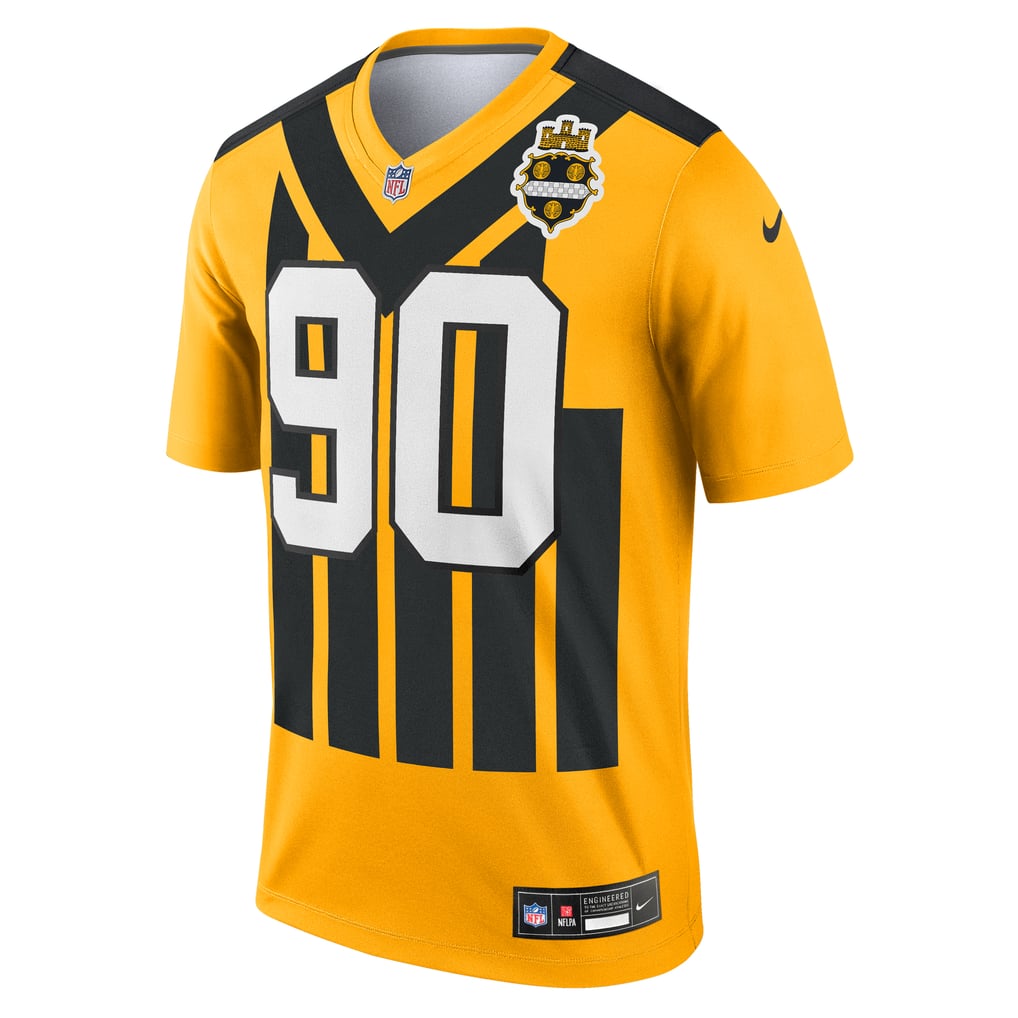 Men's Pittsburgh Steelers T.J. Watt Gold Alternate 1933 Throwback Legend Player Performance Top