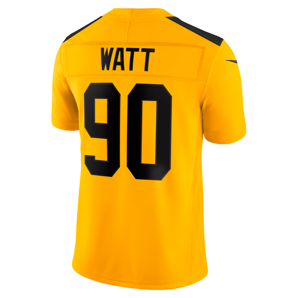 Men's Pittsburgh Steelers T.J. Watt Gold Alternate Vapor F.U.S.E. Stitched Limited Jersey