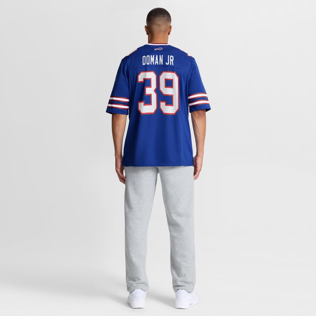 Men's Buffalo Bills Tommy Doman Jr Royal Team Game Jersey